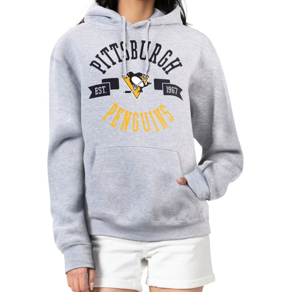 Pittsburgh Penguins G-III 4Her by Carl Banks Women's City Graphic Fleece Pullover Hoodie - Heather Gray | US 200592930