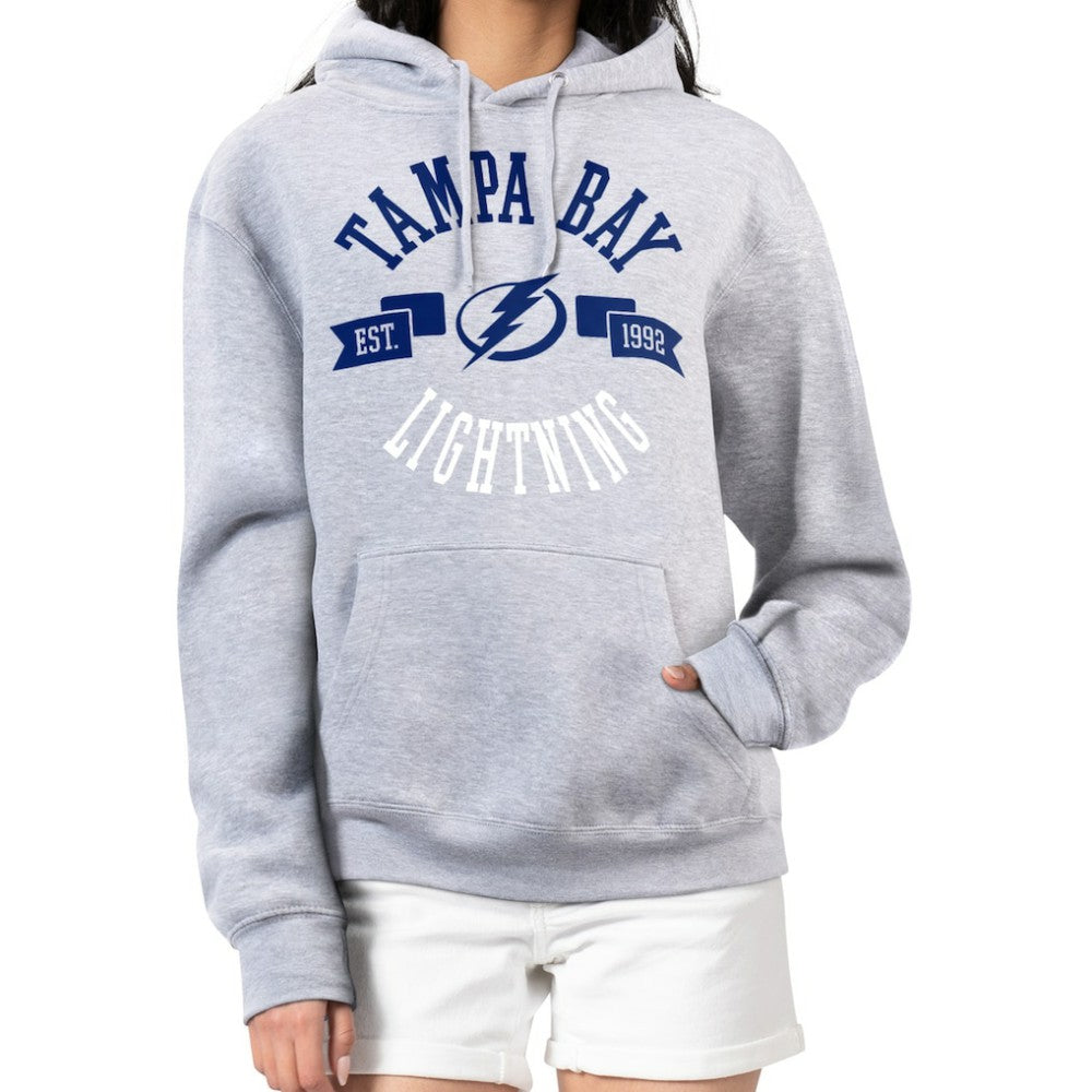 Tampa Bay Lightning G-III 4Her by Carl Banks Women's City Graphic Fleece Pullover Hoodie - Heather Gray | US 200592937