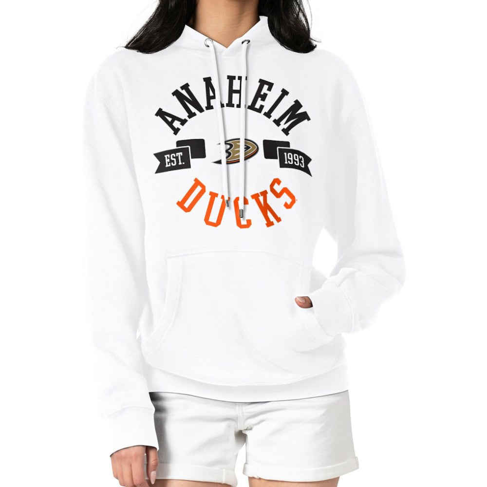 Anaheim Ducks G-III 4Her by Carl Banks Women's City Graphic Fleece Pullover Hoodie - White | US 200592943