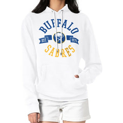 Buffalo Sabres G-III 4Her by Carl Banks Women's City Graphic Fleece Pullover Hoodie - White | US 200592945