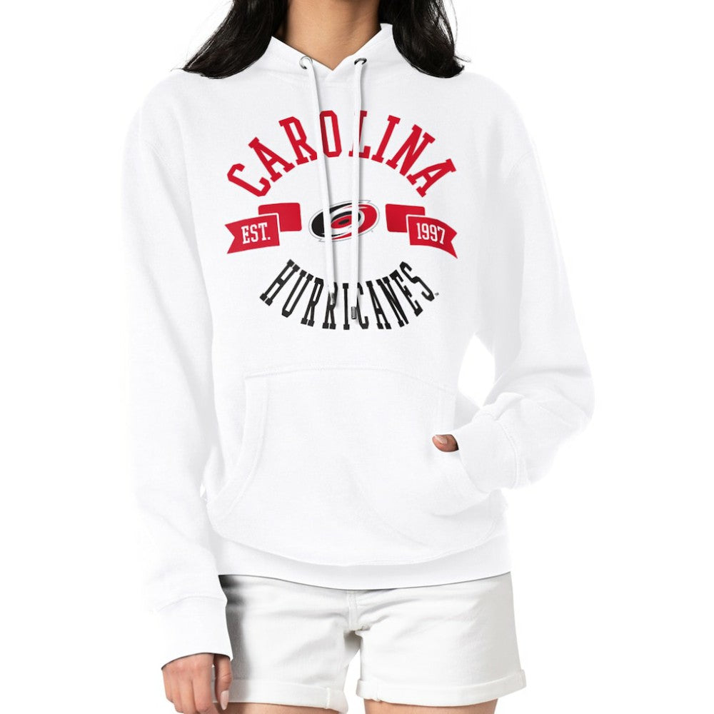 Carolina Hurricanes G-III 4Her by Carl Banks Women's City Graphic Fleece Pullover Hoodie - White | US 200592947