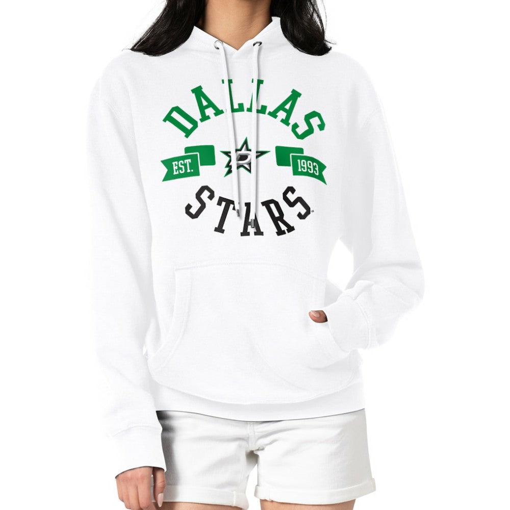 Dallas Stars G-III 4Her by Carl Banks Women's City Graphic Fleece Pullover Hoodie - White | US 200592951