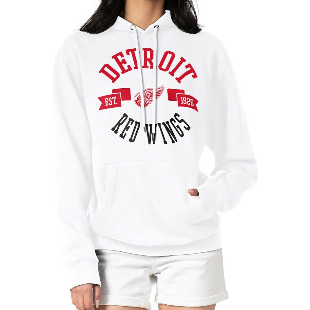 Detroit Red Wings G-III 4Her by Carl Banks Women's City Graphic Fleece Pullover Hoodie - White | US 200592952