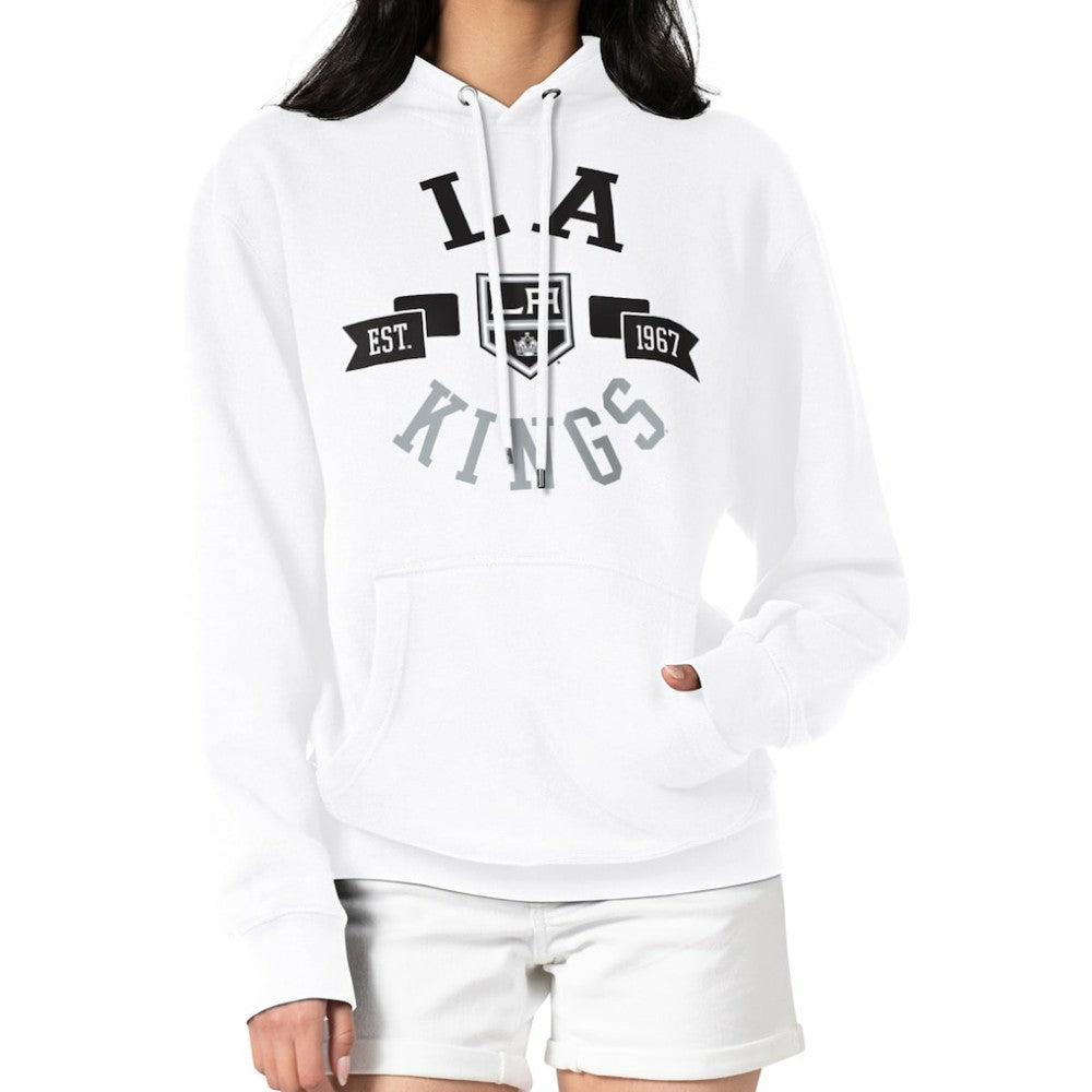 Los Angeles Kings G-III 4Her by Carl Banks Women's City Graphic Fleece Pullover Hoodie - White | US 200592955