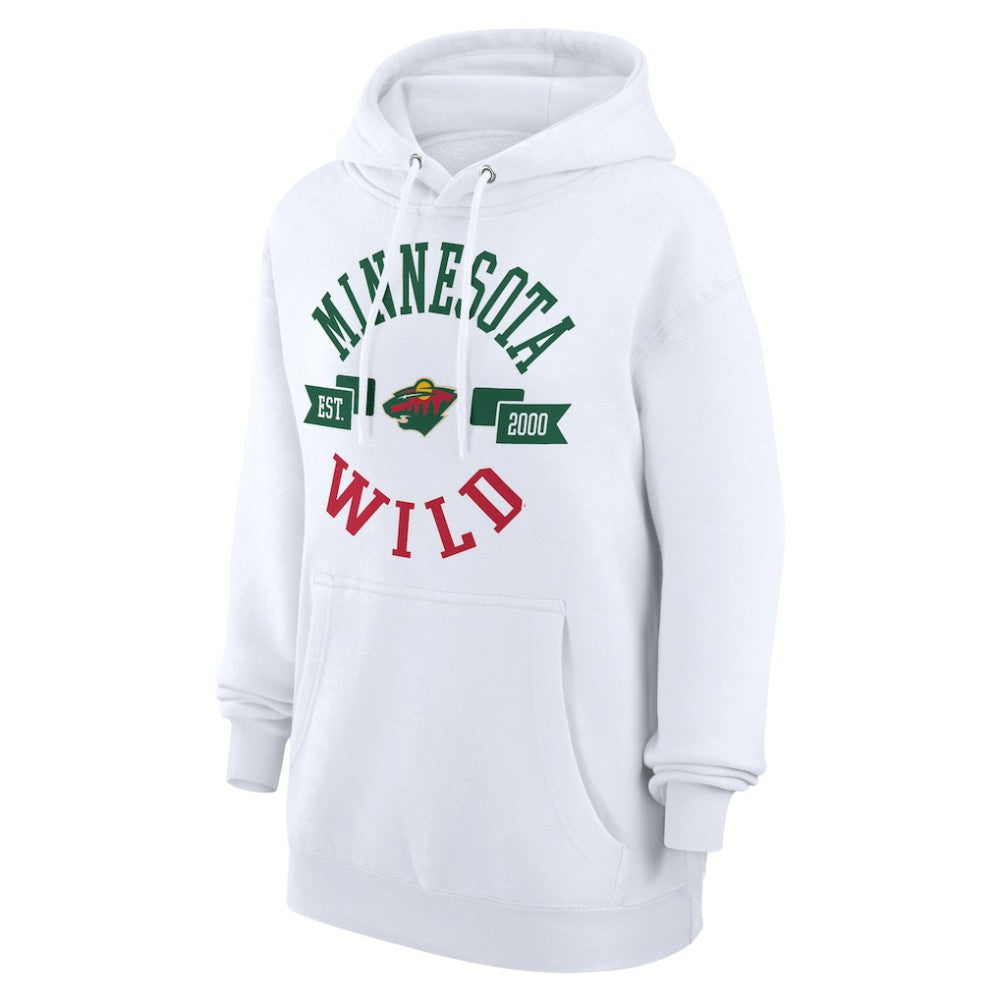 Minnesota Wild G-III 4Her by Carl Banks Women's City Graphic Fleece Pullover Hoodie - White | US 200592956