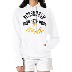 Pittsburgh Penguins G-III 4Her by Carl Banks Women's City Graphic Fleece Pullover Hoodie - White | US 200592965