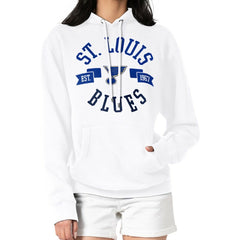 St. Louis Blues G-III 4Her by Carl Banks Women's City Graphic Fleece Pullover Hoodie - White | US 200592968