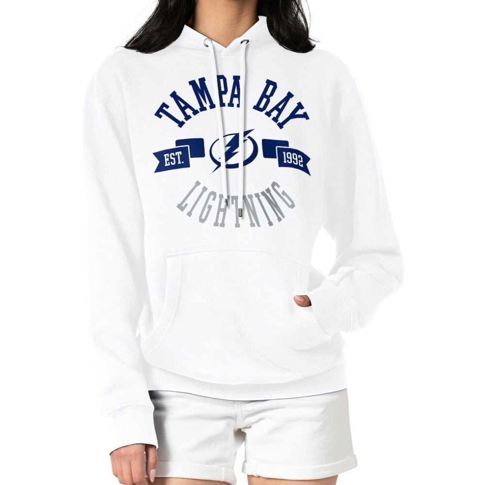 Tampa Bay Lightning G-III 4Her by Carl Banks Women's City Graphic Fleece Pullover Hoodie - White | US 200592969