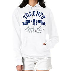 Toronto Maple Leafs G-III 4Her by Carl Banks Women's City Graphic Fleece Pullover Hoodie - White | US 200592970