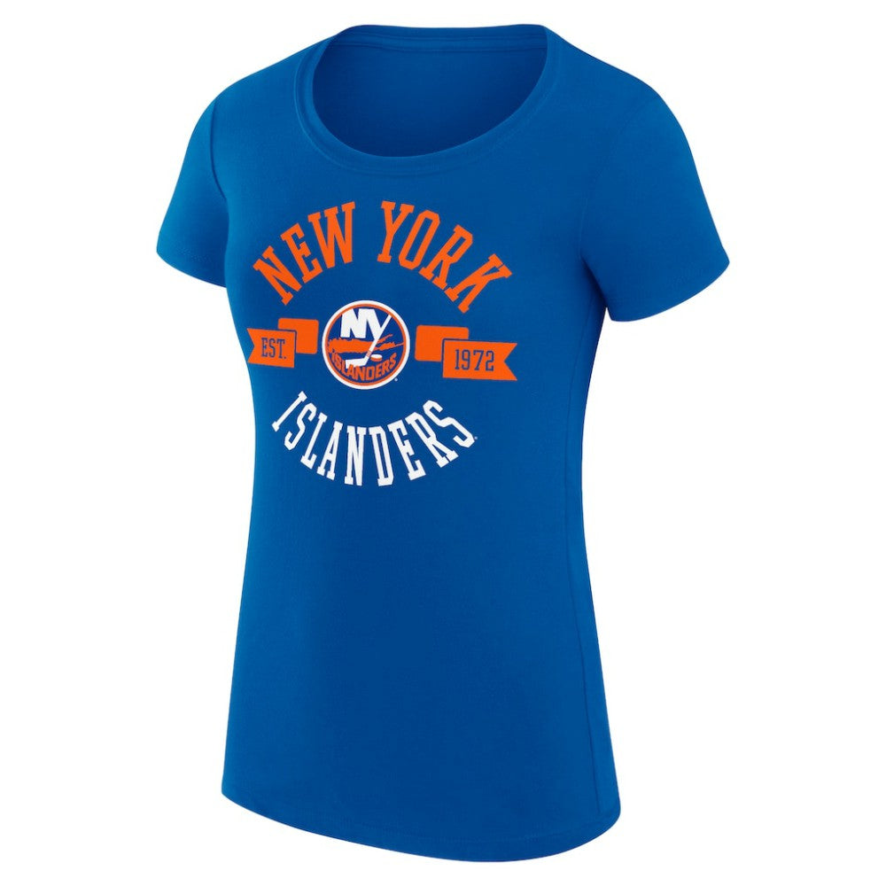 New York Islanders G-III 4Her by Carl Banks Women's Super-Slim Fit Lightweight City Graphic Sport Crewneck T-Shirt - Royal | US 200593005