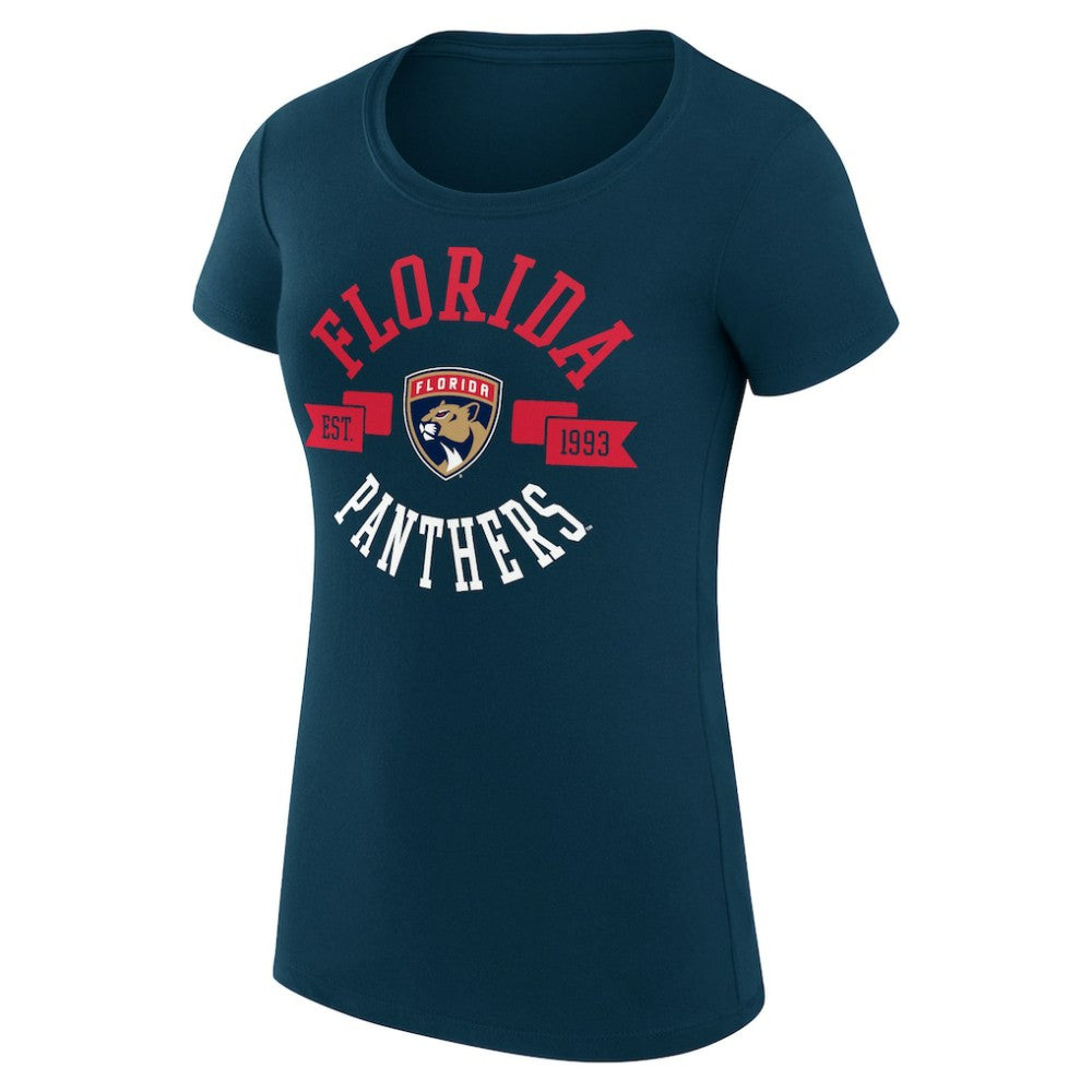 Florida Panthers G-III 4Her by Carl Banks Women's Super-Slim Fit Lightweight City Graphic Sport Crewneck T-Shirt - Navy | US 200593009