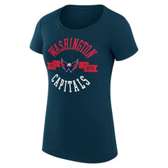Washington Capitals G-III 4Her by Carl Banks Women's Super-Slim Fit Lightweight City Graphic Sport Crewneck T-Shirt - Navy | US 200593016