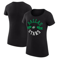 Dallas Stars G-III 4Her by Carl Banks Women's Super-Slim Fit Lightweight City Graphic Sport Crewneck T-Shirt - Black | US 200593023