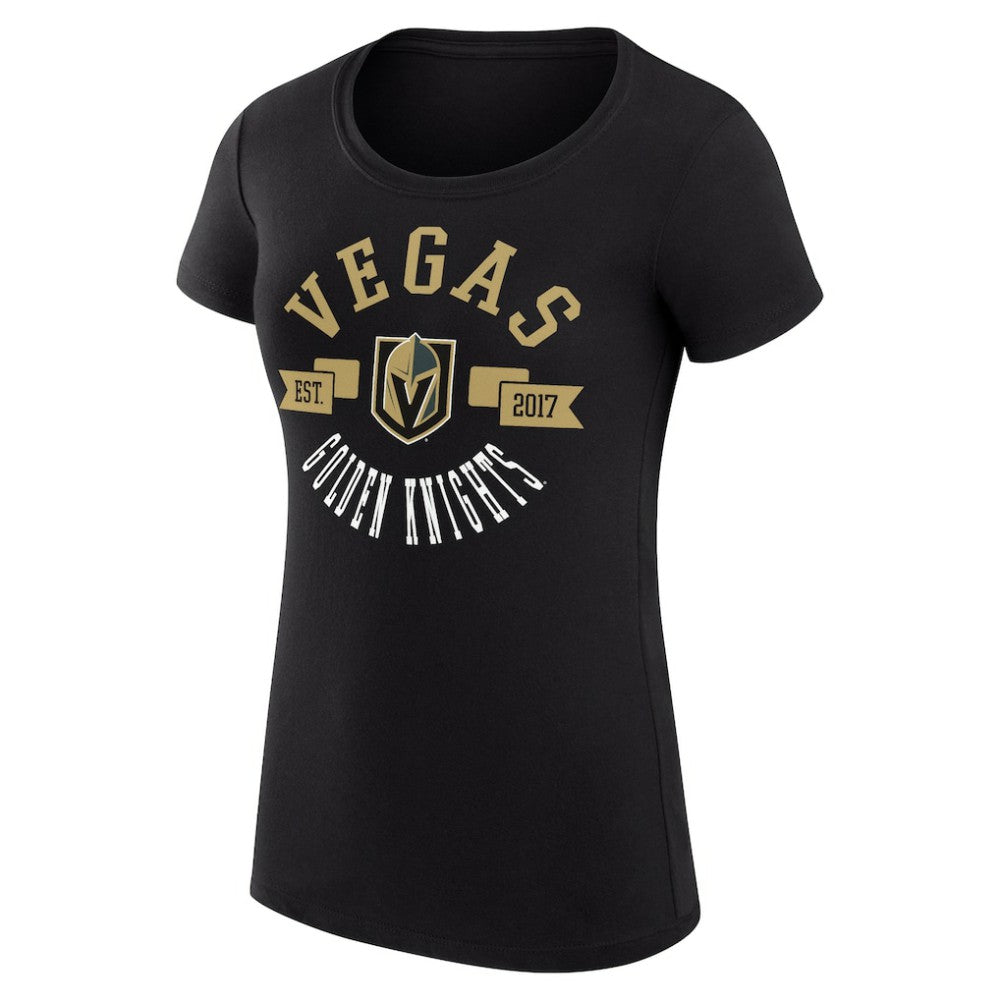 Vegas Golden Knights G-III 4Her by Carl Banks Women's Super-Slim Fit Lightweight City Graphic Sport Crewneck T-Shirt - Black | US 200593034