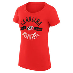 Carolina Hurricanes G-III 4Her by Carl Banks Women's Super-Slim Fit Lightweight City Graphic Sport Crewneck T-Shirt - Red | US 200593036