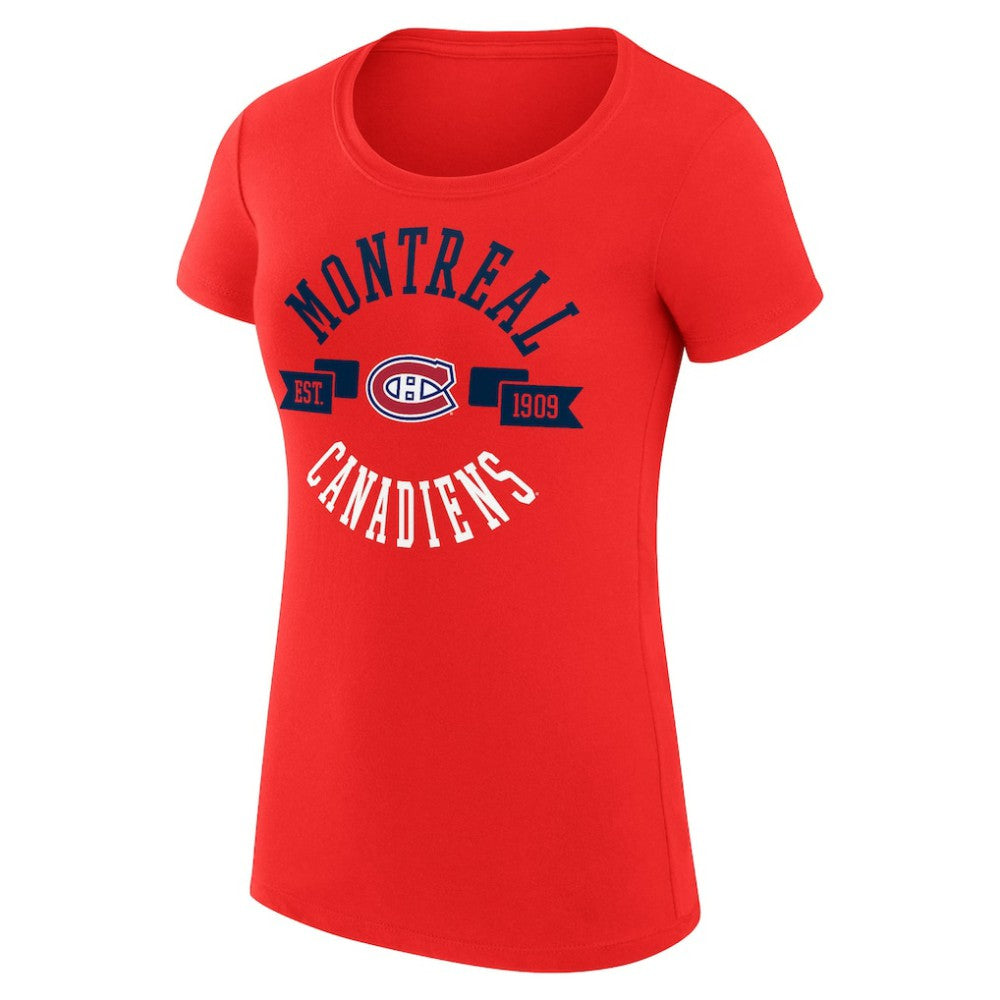 Montreal Canadiens G-III 4Her by Carl Banks Women's Super-Slim Fit Lightweight City Graphic Sport Crewneck T-Shirt - Red | US 200593040
