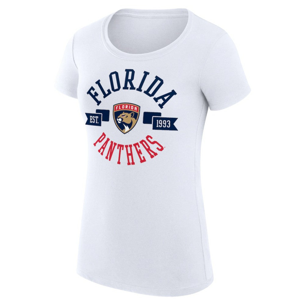 Florida Panthers G-III 4Her by Carl Banks Women's Super-Slim Fit Lightweight City Graphic Sport Crewneck T-Shirt - White | US 200593084