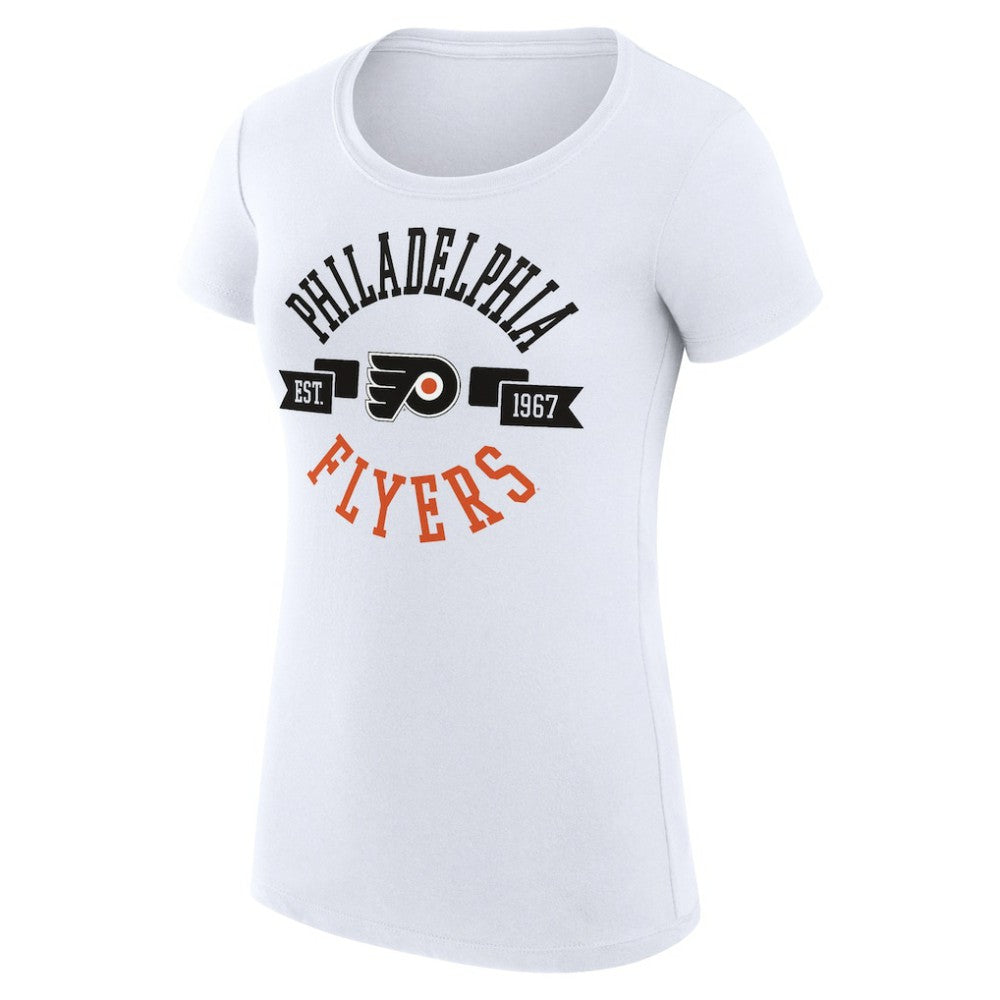 Philadelphia Flyers G-III 4Her by Carl Banks Women's Super-Slim Fit Lightweight City Graphic Sport Crewneck T-Shirt - White | US 200593097