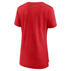 Calgary Flames Women's Crash the Net Tri-Blend T-Shirt - Red | US 200593113