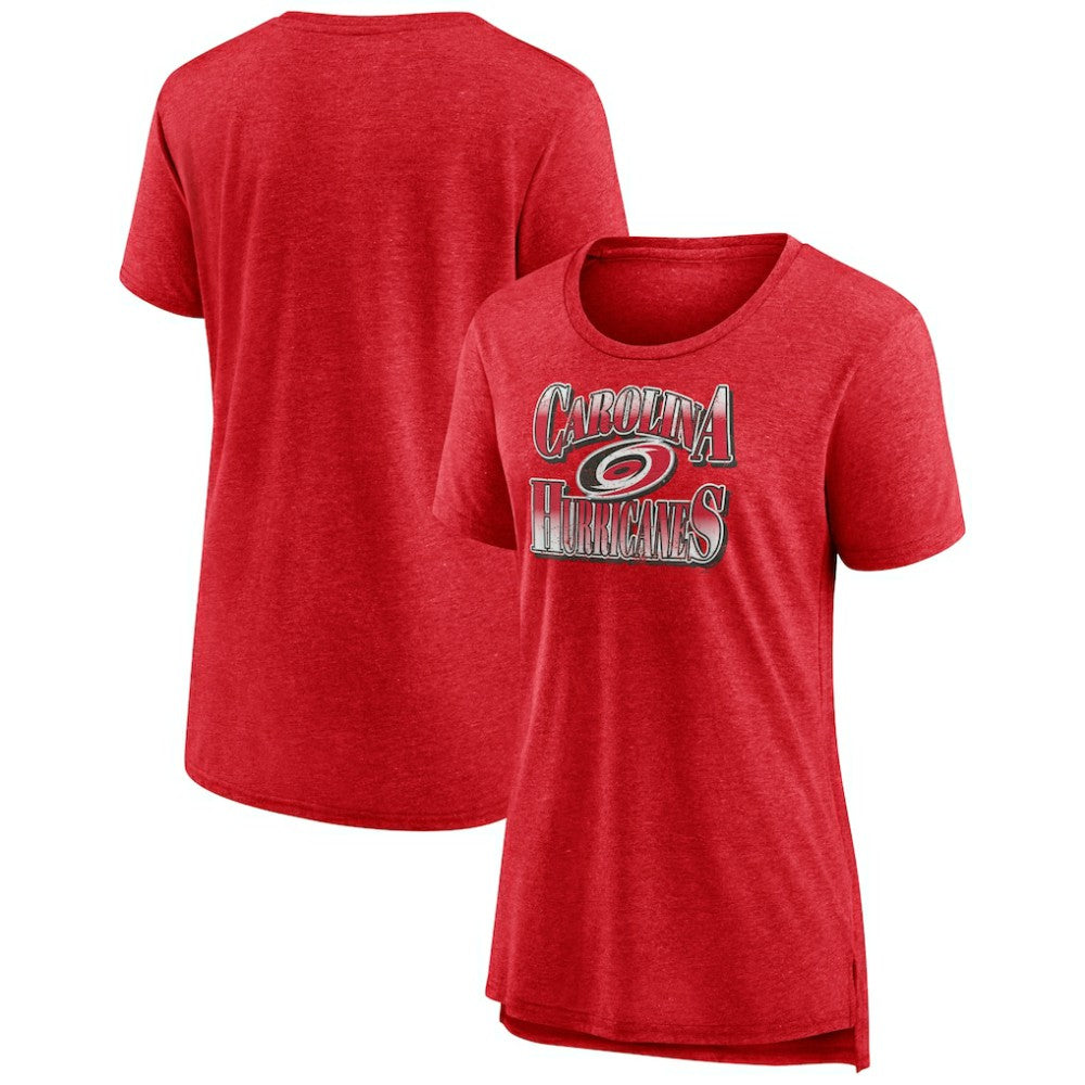 Carolina Hurricanes Women's Crash the Net Tri-Blend T-Shirt - Red | US 200593114