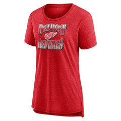Detroit Red Wings Women's Crash the Net Tri-Blend T-Shirt - Red | US 200593119