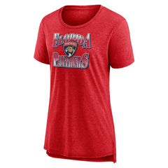 Florida Panthers Women's Crash the Net Tri-Blend T-Shirt - Red | US 200593121