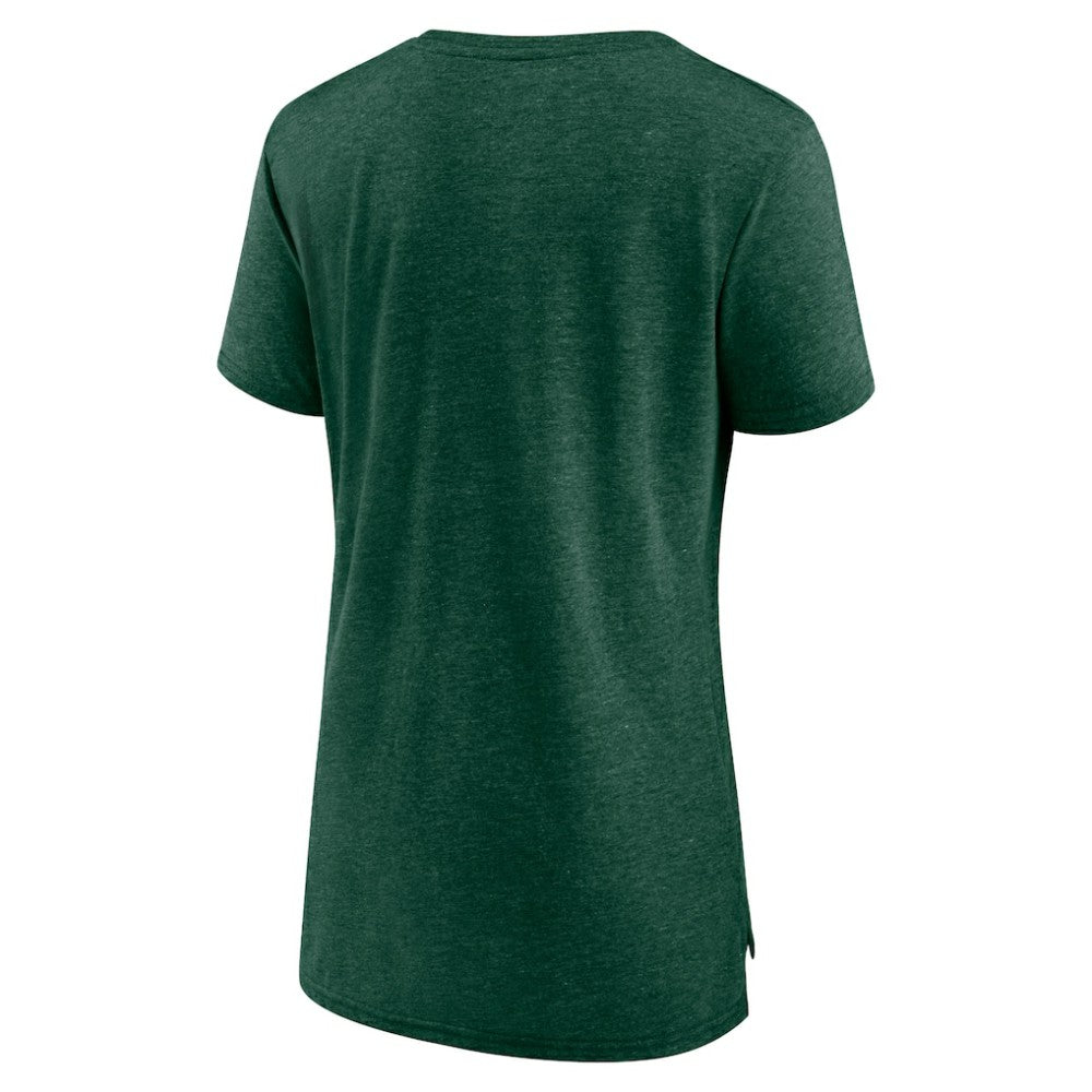 Minnesota Wild Women's Crash the Net Tri-Blend T-Shirt - Green | US 200593123