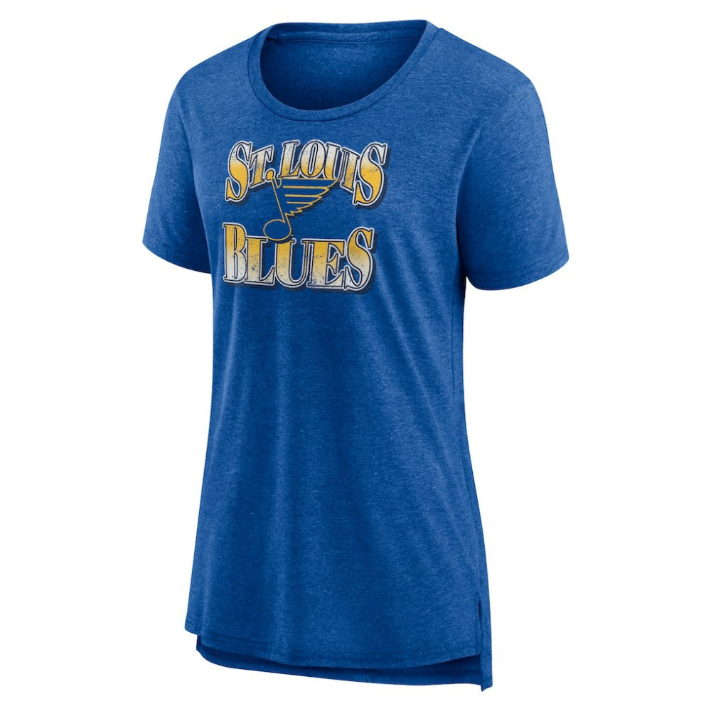 St. Louis Blues Women's Crash the Net Tri-Blend T-Shirt - Blue | US 200593134