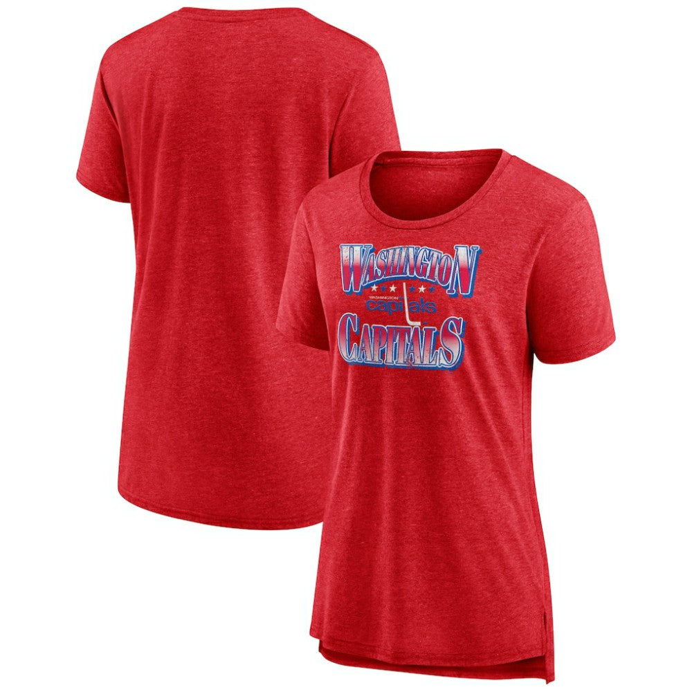 Washington Capitals Women's Crash the Net Tri-Blend T-Shirt - Red | US 200593139