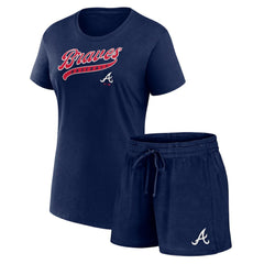 Atlanta Braves Fanatics Women's Start to Finish T-Shirt & Shorts Combo Pack Shorts