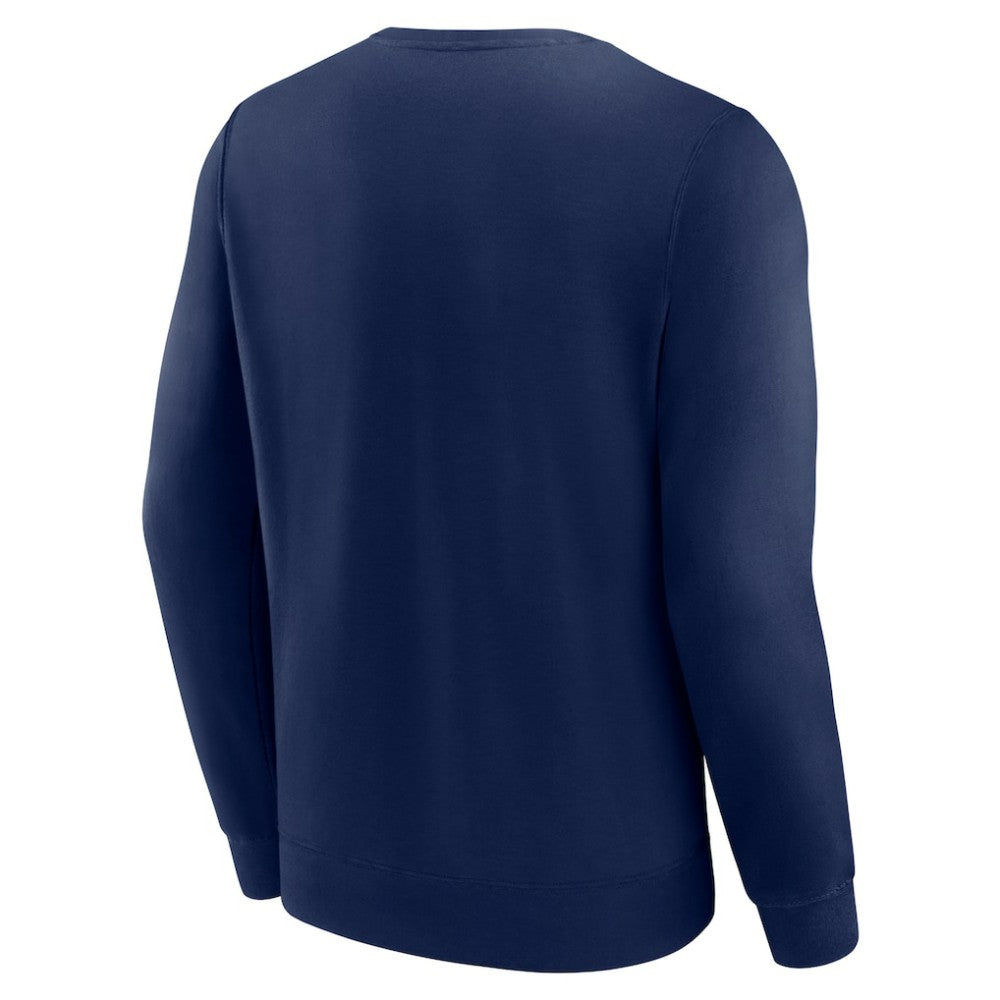 Atlanta Braves Fanatics Focus Fleece Pullover Sweatshirt - Navy Pullover