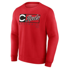 Cincinnati Reds Fanatics Focus Fleece Pullover Sweatshirt - Red Pullover