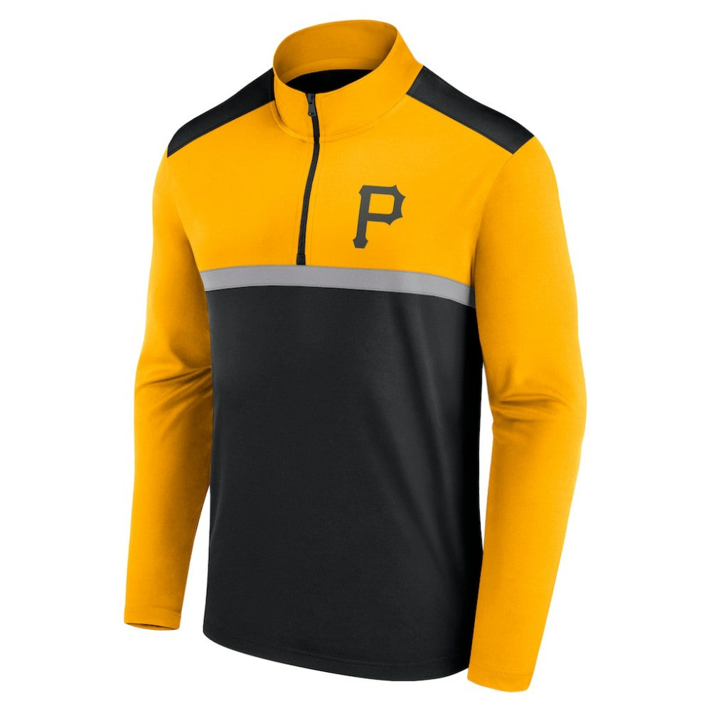 Pittsburgh Pirates Fanatics Unstoppable Quarter-Zip Top - Black Tops