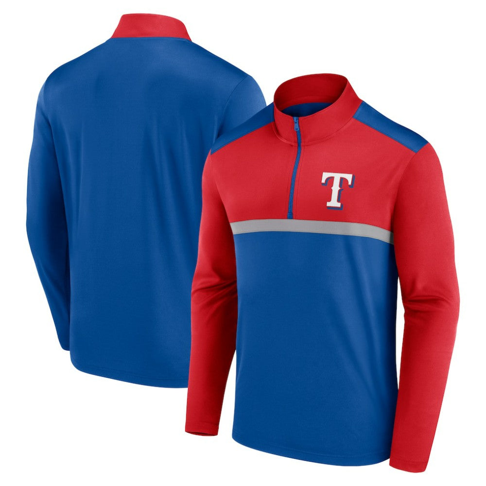 Texas Rangers Fanatics Unstoppable Quarter-Zip Top - Royal Tops