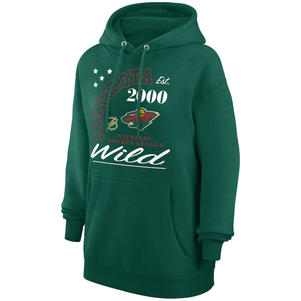Minnesota Wild Starter Arch City Team Graphic Fleece Pullover Hoodie - Hunter Green | US 200594344