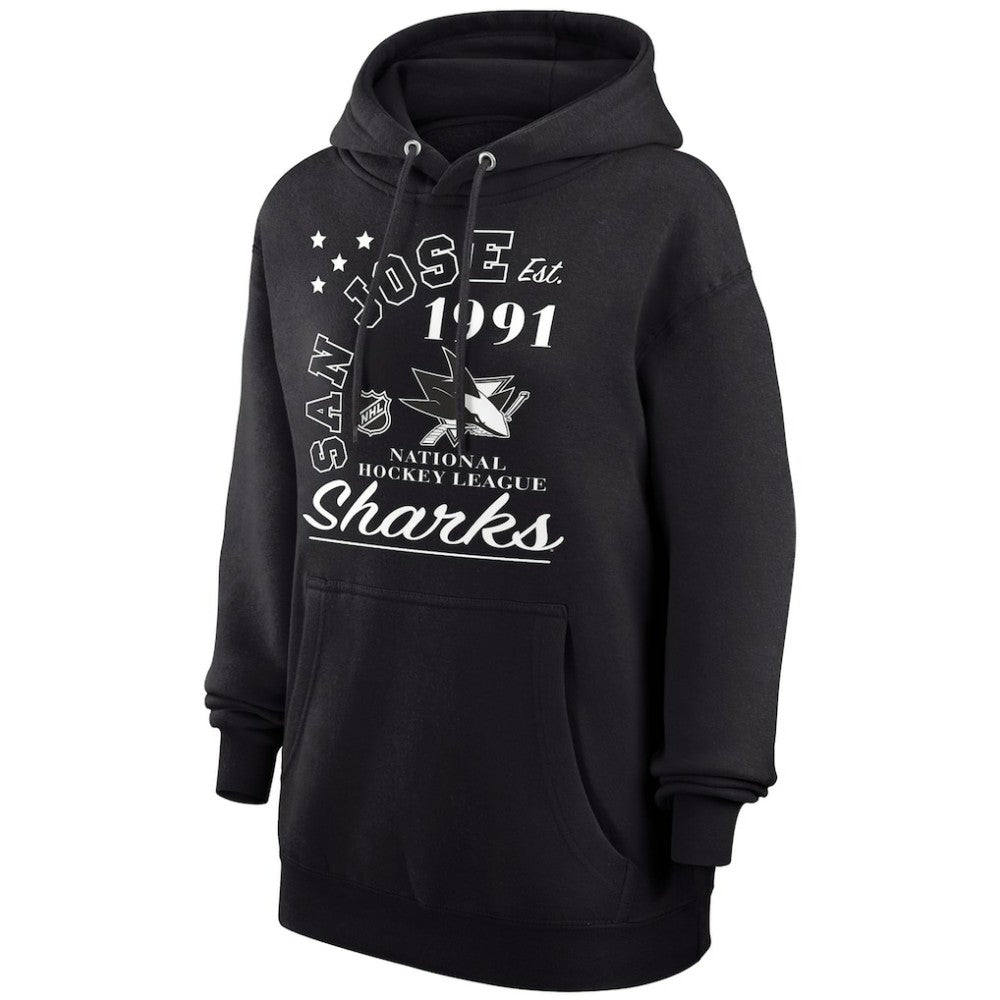 San Jose Sharks Starter Arch City Team Graphic Fleece Pullover Hoodie - Black | US 200594379