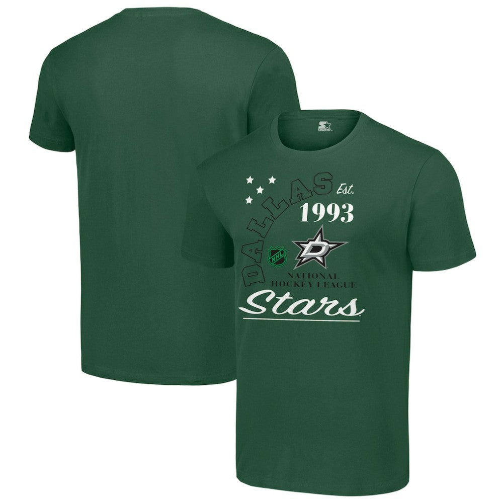 Dallas Stars Starter Arch City Team Graphic T-Shirt - Green | US 200594478