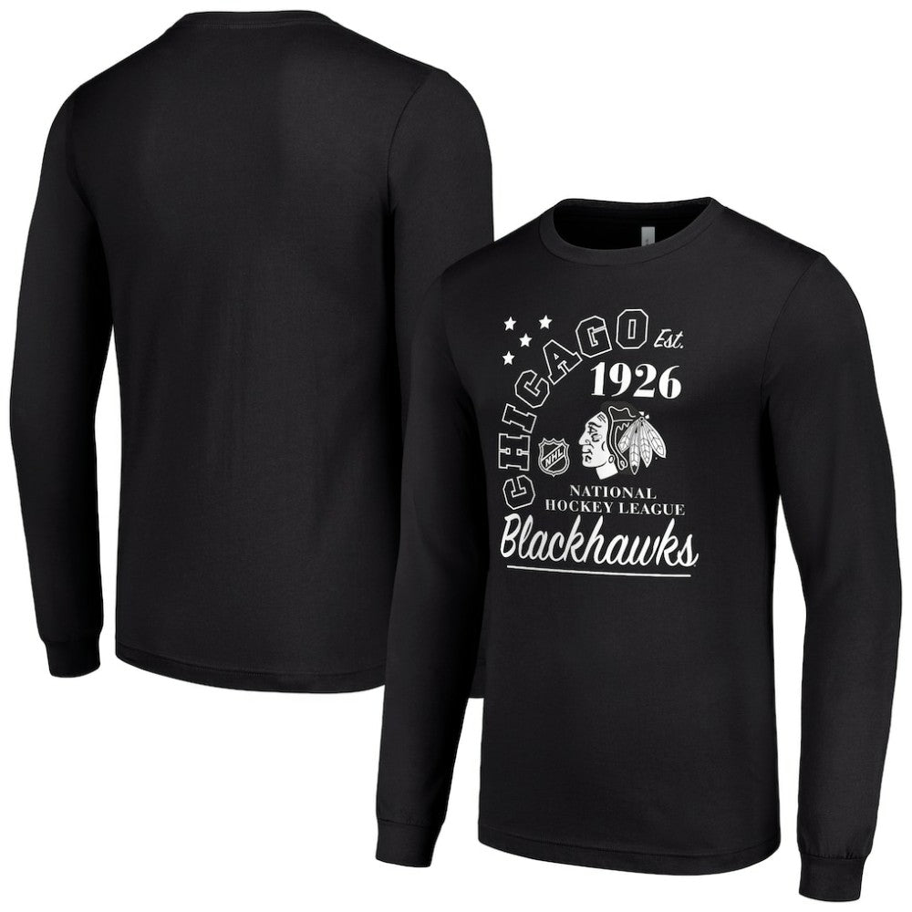 Chicago Blackhawks Starter Arch City Theme Graphic Long Sleeve T-Shirt - Black | US 200594596