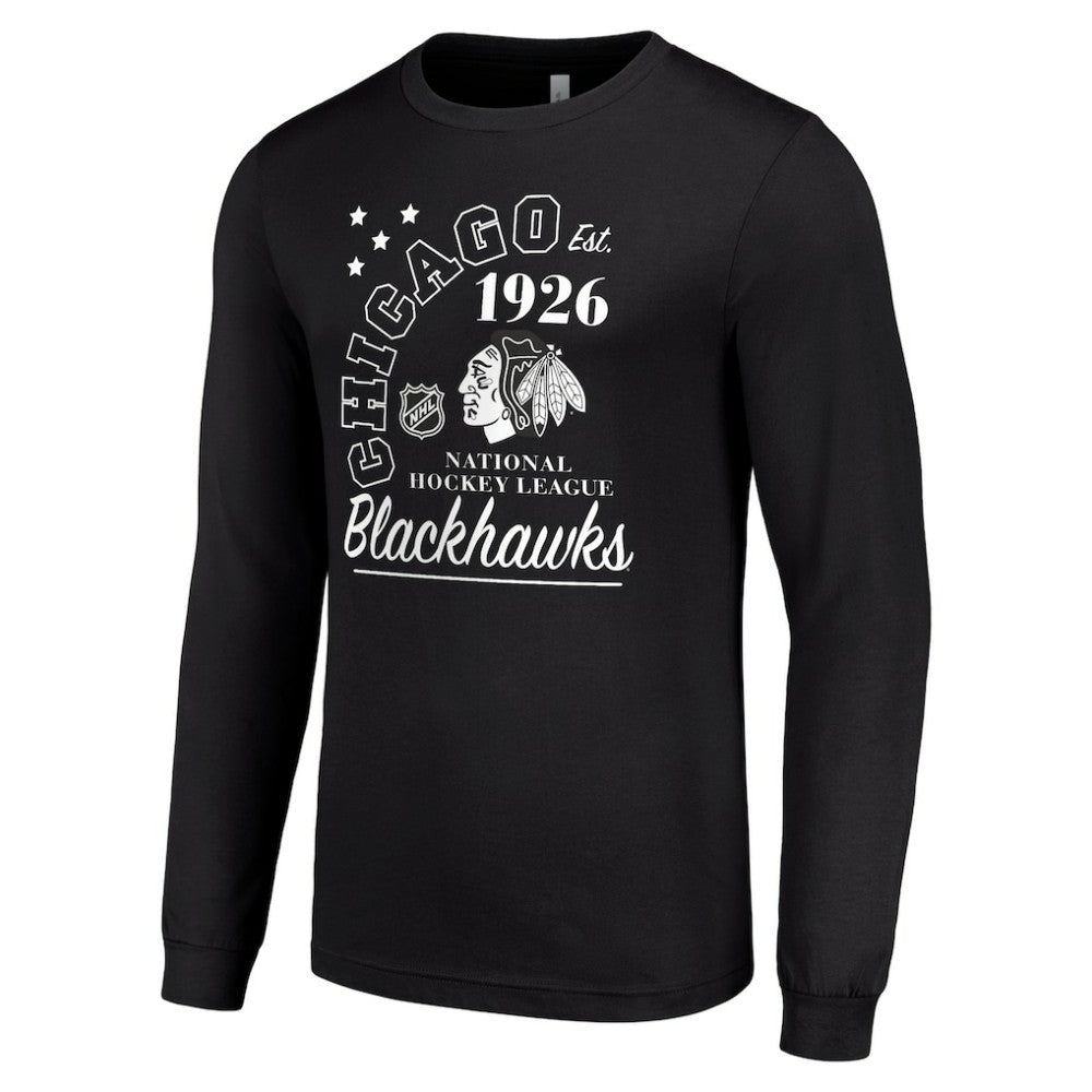 Chicago Blackhawks Starter Arch City Theme Graphic Long Sleeve T-Shirt - Black | US 200594596