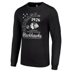 Chicago Blackhawks Starter Arch City Theme Graphic Long Sleeve T-Shirt - Black | US 200594596