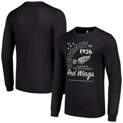 Detroit Red Wings Starter Arch City Theme Graphic Long Sleeve T-Shirt - Black | US 200594600