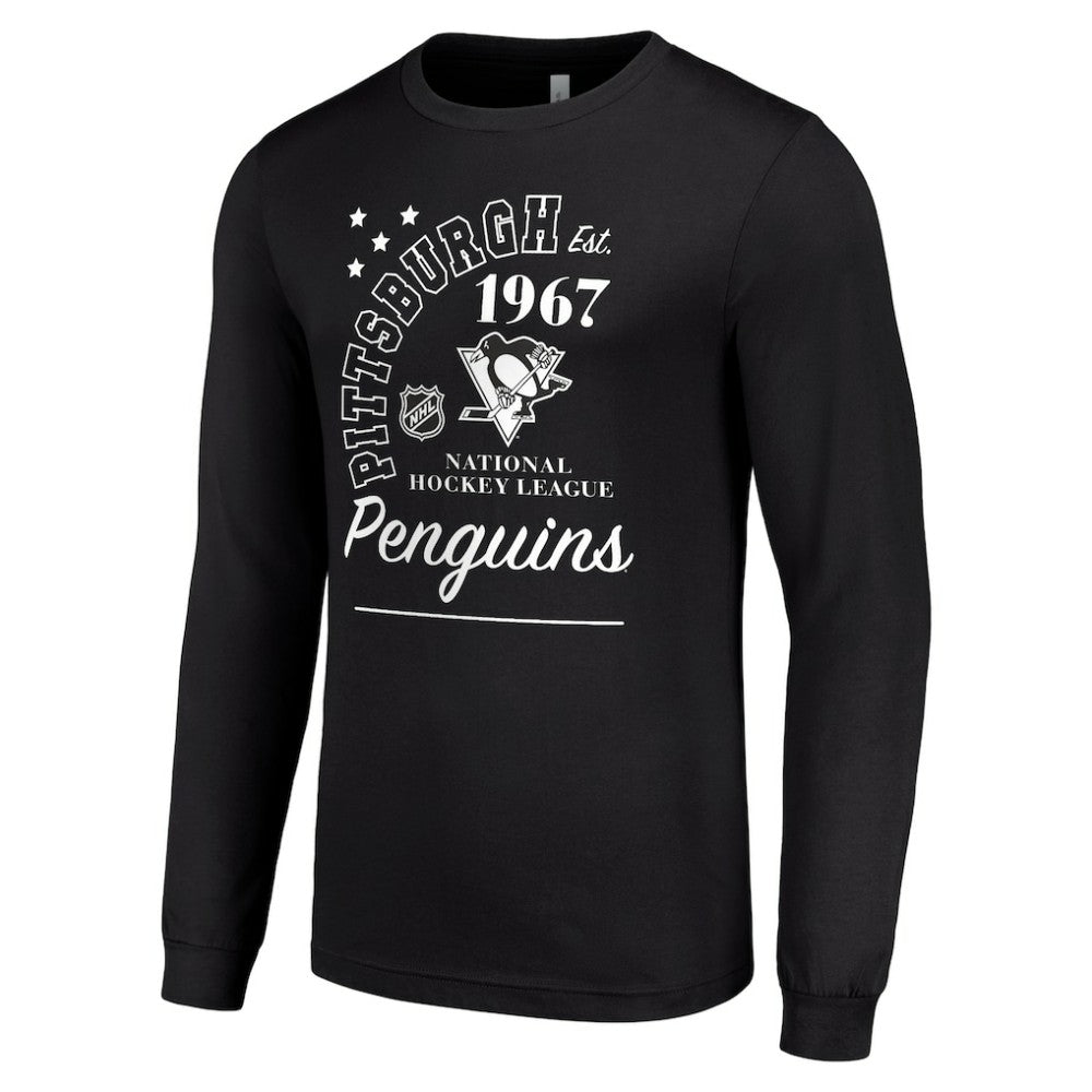Pittsburgh Penguins Starter Arch City Theme Graphic Long Sleeve T-Shirt - Black | US 200594611