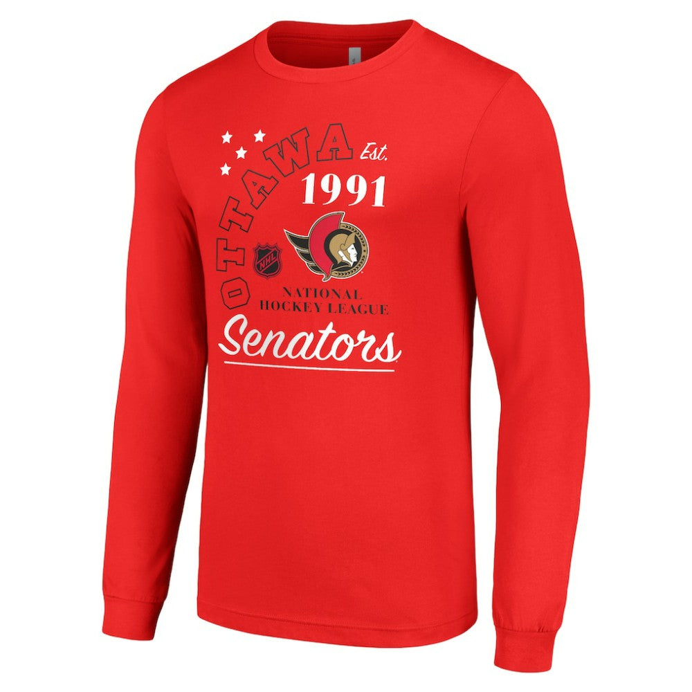 Ottawa Senators Starter Arch City Theme Graphic Long Sleeve T-Shirt - Red | US 200594628