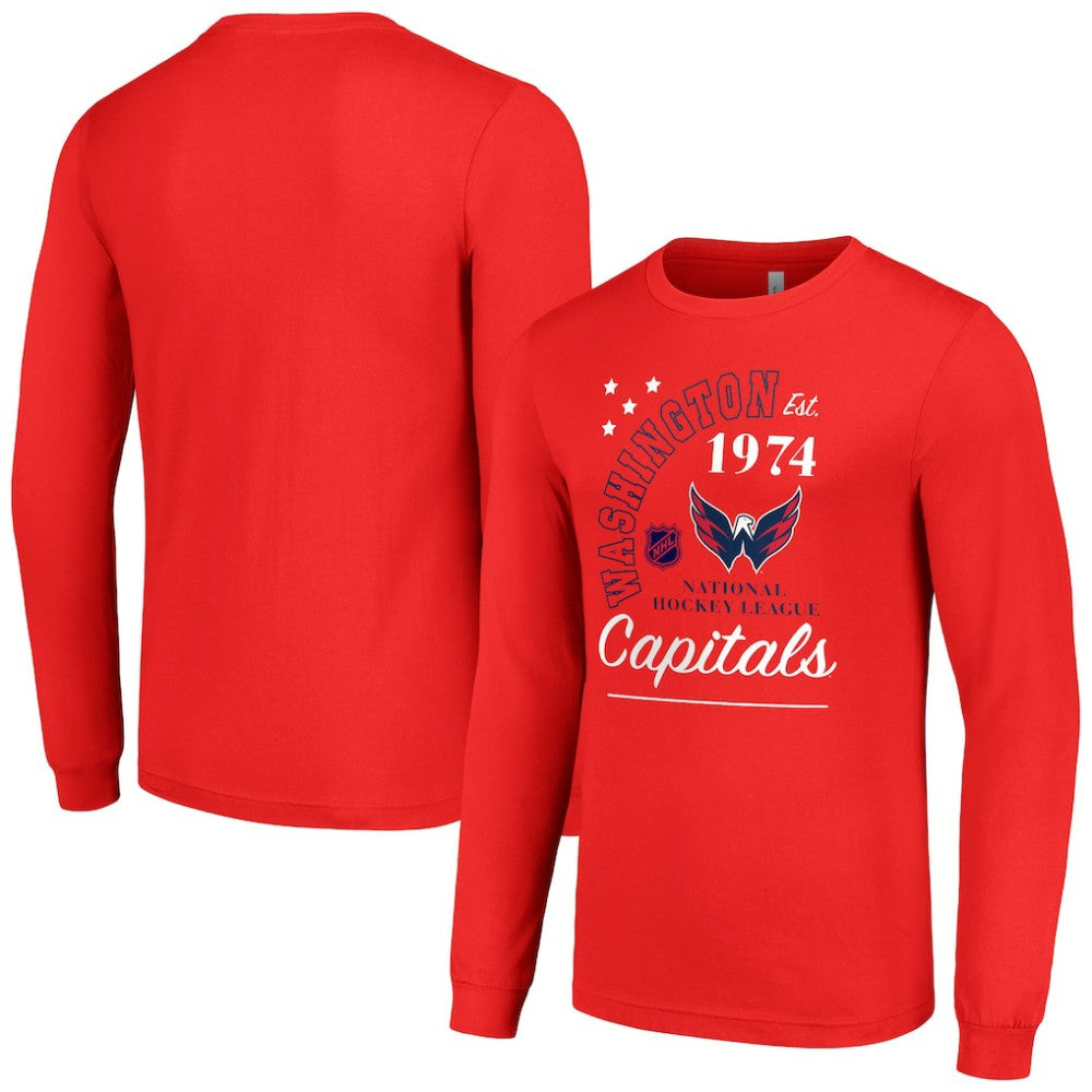Washington Capitals Starter Arch City Theme Graphic Long Sleeve T-Shirt - Red | US 200594629