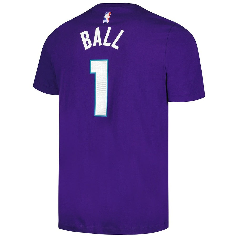 LaMelo Ball Charlotte Hornets Jordan Brand 2022/23 Statement Edition Name & Number T-Shirt Purple outlet