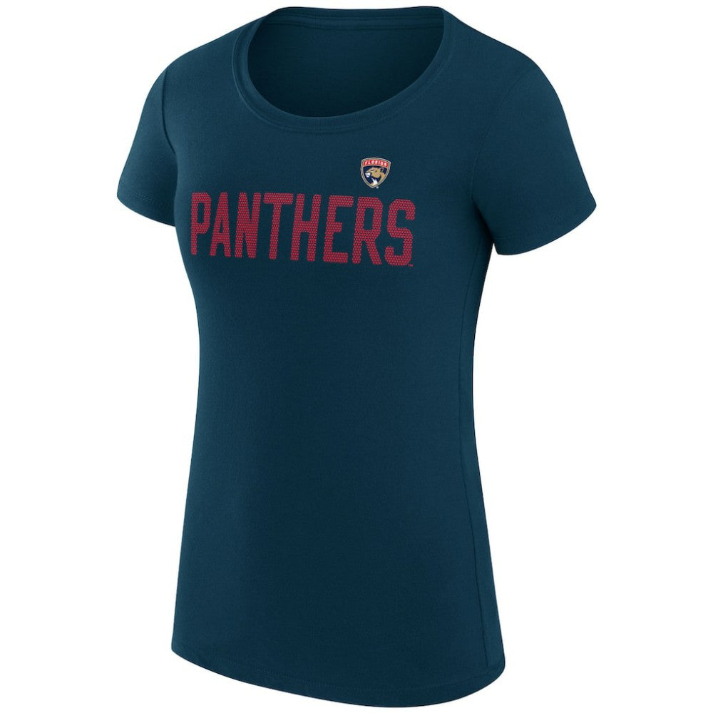Florida Panthers G-III 4Her by Carl Banks Women's Super-Slim Fit Lightweight Dot Print Team T-Shirt - Navy | US 200595195