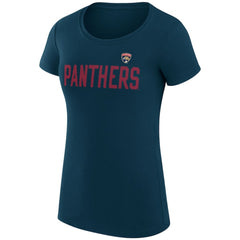 Florida Panthers G-III 4Her by Carl Banks Women's Super-Slim Fit Lightweight Dot Print Team T-Shirt - Navy | US 200595195