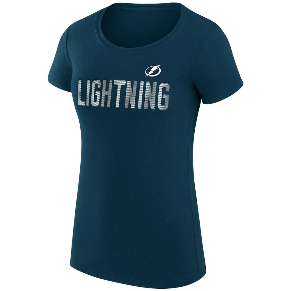 Tampa Bay Lightning G-III 4Her by Carl Banks Women's Super-Slim Fit Lightweight Dot Print Team T-Shirt - Navy | US 200595199