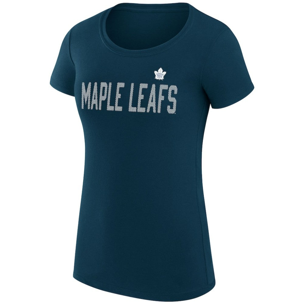 Toronto Maple Leafs G-III 4Her by Carl Banks Women's Super-Slim Fit Lightweight Dot Print Team T-Shirt - Navy | US 200595200