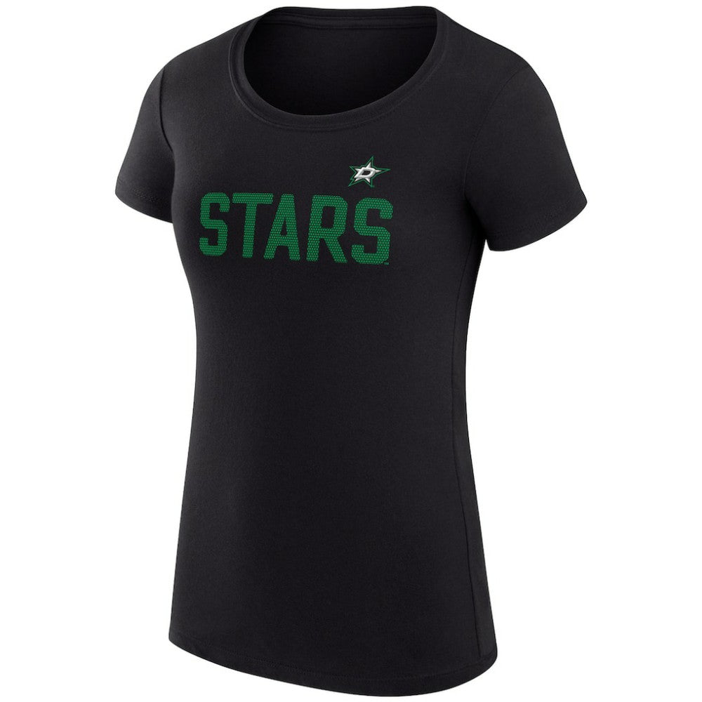 Dallas Stars G-III 4Her by Carl Banks Women's Super-Slim Fit Lightweight Dot Print Team T-Shirt - Black | US 200595209